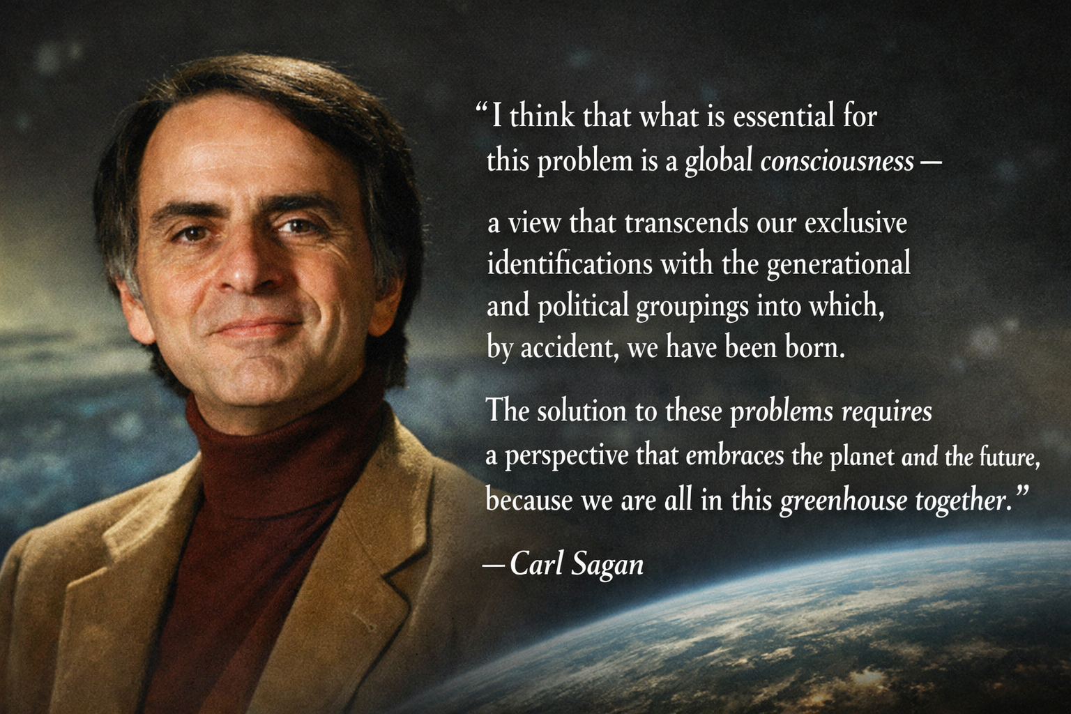 Sagan on Planetary Responsibility